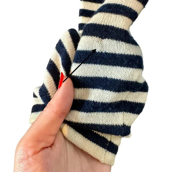 Jenni Kayne 100% Cashmere Colorblock Striped Oversized Boyfriend Sweater - Picture 11 of 11